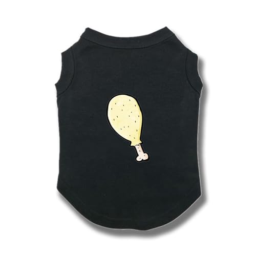 CNJKS 犬服 犬の服 春夏用 タンクトップ 薄手 ブラック 小型犬 中型犬 大型犬 室内 記念撮影仮装 ファッション 小中大型犬服猫服 通気性 肌触り良好 XS 可愛い 普段使い お出かけ 散歩 春夏 ペット服 ドッグウェア