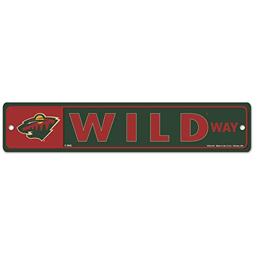 NHL Minnesota Wild Street/Zone Sign, 4.5 x 19