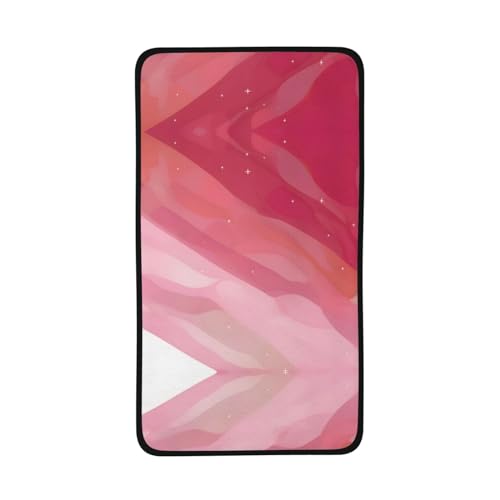 WBQLSL Pink Gradient Style Patterned Sports Towel (16x28 inches) - Lightweight Quick-Drying Absorbent Towel, Suitable for Swimming, Fitness, Yoga, etc.