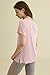 Latuza Women's Viscose Sleep T-Shirt V-Neck Pajamas Top S Light Pink