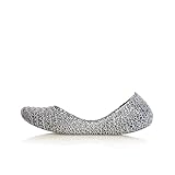 melissa Campana Papel VII, Bailarinas con Punta Cerrada Mujer, Plata Brillante 50711, 39 EU
