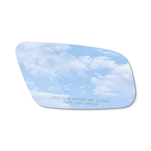 TOEMIRR Replacement Mirror Glass Passenger Right Side fit for 1999-2001 A4 1999-2005 A6 Quattro 1999-2000 A8 Quattro 2000-2003 S4 S6 S8 Tool-Free Installation with Adhesive Convex No Backing Plate