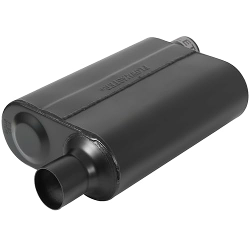 Flowmaster Super 44 Series Chambered Muffler – 2.25” - Offset In/Offset Out – Aggressive Sound – 16 Gauge Aluminized Steel – For Classic & Late Muscle Cars, Street Rods, Trucks, SUVs (942448)