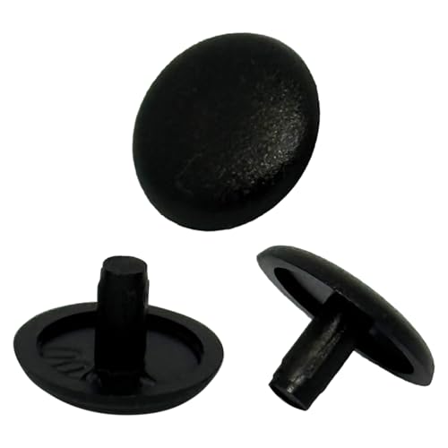 Image of (Pack of 20) Jet Black Plastic Hole Plugs 0.47 inch x 0.12 inch (12 x 3 mm), Drill Hole Cover Caps, Furniture Hole Plug, Screw Hole Plugs