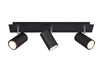 Trio Leuchten Deckenleuchte Marley 802400332, Metall Schwarz matt, Spotbalken 3-flammig, exkl. 3 x GU10
