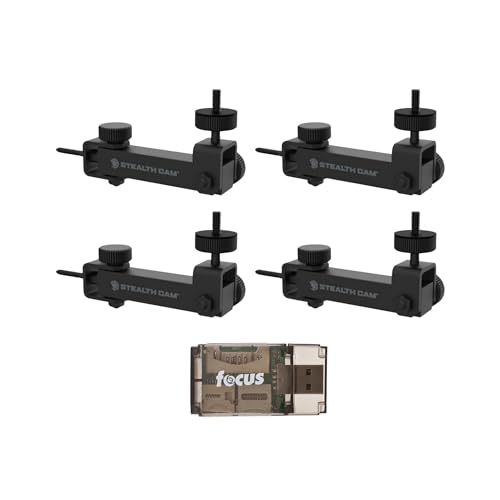 Soporte ecológico Stealth Cam con pivote vertical y lector de tarjetas pack de 4 tubos de acero