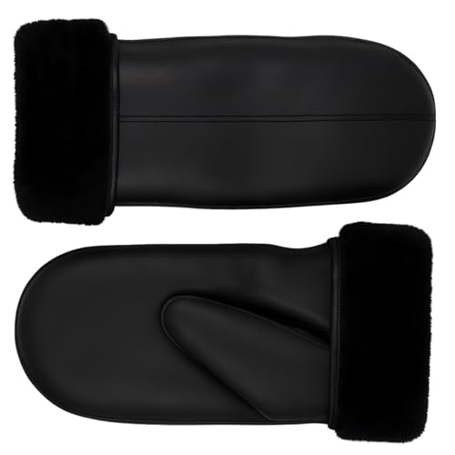 Zavelio Men's Shearling Fur Mittens – LWG Certified Premium Sheepskin