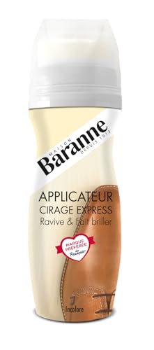 Baranne Aplicador Ciraje Express Incoloro | Reaviva el color del cuero | Brillo intenso | Zapatos y accesorios de cuero | Aplicador de espuma 75ML
