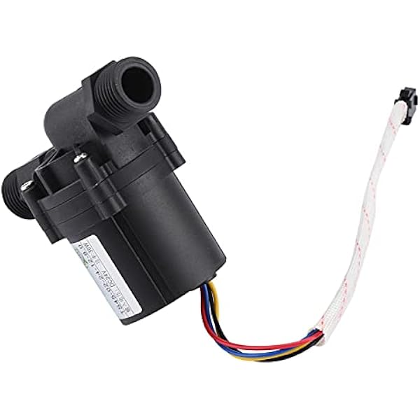 Haofy Pompa Prądu Stałego Bezszczotkowa Pompa Cyrkulacyjna Wody Obudowa z Tworzywa Sztucznego 12 V 24 V 12 do 30 W Automatyczne Wyłączanie Niski Poziom Hałasu Regulowany Przepływ do Systemów (24V)