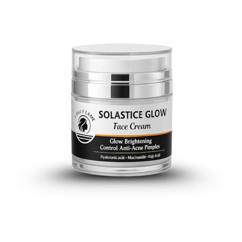 Image of Light Flame Solastice Glow Face Cream for Brightening, Anti-Acne, Pimple Control | Enriched with Hyaluronic Acid, Niacinamide, Kojic Acid | For All Skin Types | Advanced Glow & Clear Skin Care | 50grm