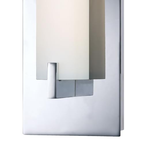 Image of GEORGE KOVACS P5040-077-L Tube LED Wall Sconce, 1-Light, 12 Total Watts, 13.25-in H x 4.75-in W, Chrome