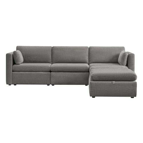 Image of CHITA 112 inch Modular Sectional Sofa, 5 Seat Modular Couch, Grey