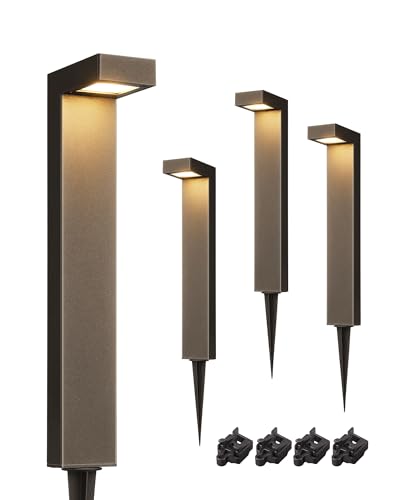 EDISHINE Low Voltage Pathway Lights Wired, 3000K 3.2W 50,000Hrs Waterproof LED Outdoor Landscape...