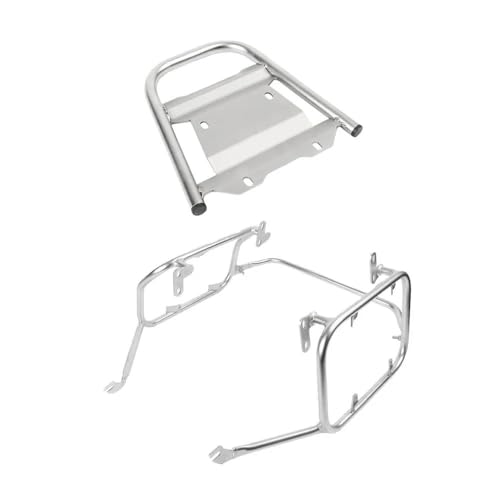 Equipaje Trasero Portaequipajes para Suzuki para V-Strom 1050 DL1050 2020 2021-ON, Baúl Trasero para Motocicleta, Alforjas, Soporte para Accesorios para Motos(Silver One Set)