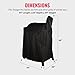 Grillman Grill Cover, BBQ Outdoor Grill Covers, Charcoal, Gas Grills, Waterproof, Rip-Proof, Weather-Resistant, Anti-UV, Barbecue Cover for Traegar 22/575 Series, Pro 22, Z, etc (Black, 41 Inch)