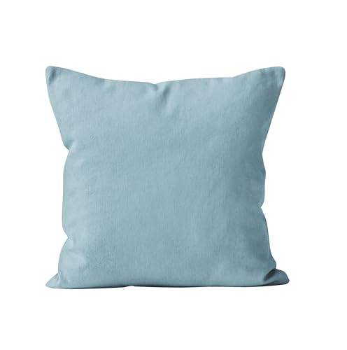 Soleil d'ocre, Coussin déhoussable 40x40 cm Alix Bleu Glacier