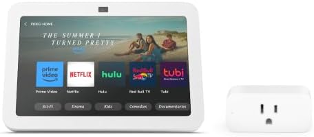 Echo Show 8 (3rd Gen, 2023 release) in Glacier White bundle with ...