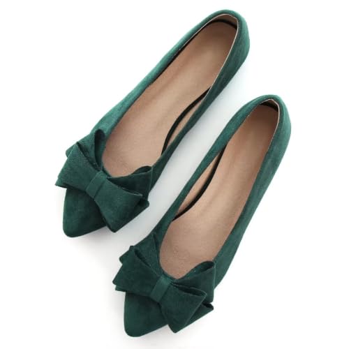Image of TN TANGNEST Women Fashion Bowknot Flats Comfort Pointed Toe Dress Shoes