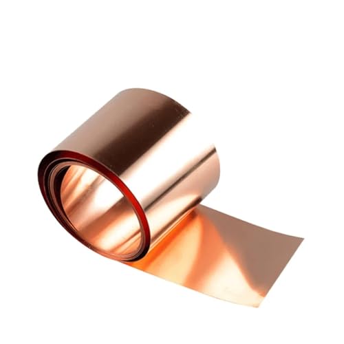 99.9% Pure Copper Cu Metal Sheet Foil Plate 0.01/0.02/0.03/0.04/0.05/0.08mm x 100mm x 1000/2000mm Thickness(Size:0.01x100x1000mm)