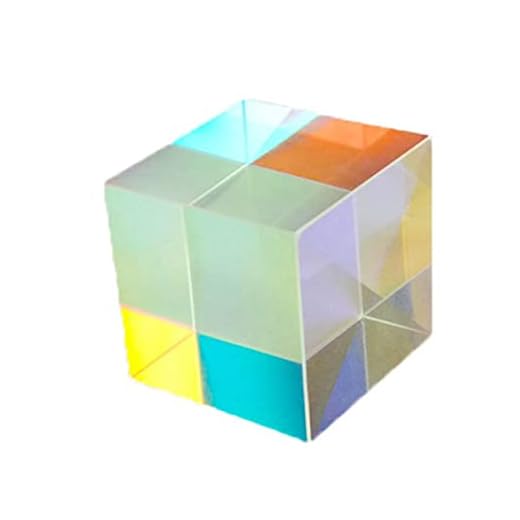 Prismas e caleidoscópios 12,7 mm, seis lados, combinação de luz brilhante, cubo prisma, experiência óptica, sala de aula, kits de ótica