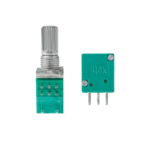 Potenciómetro con interruptor RK097N 100K y eje de 15 mm sellado 6