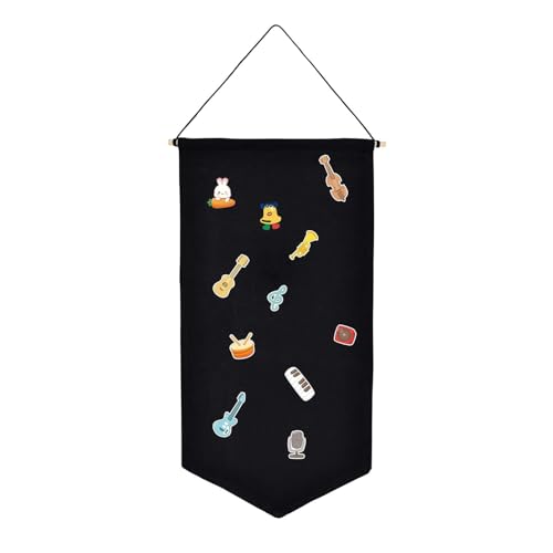 DALAETUS Wall Hanging Brooch Jewelry Storage Case, Canvas Pin Bad...