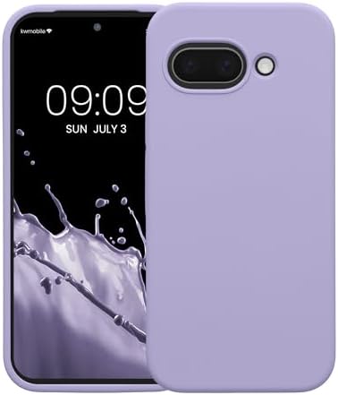 kwmobile Case Compatible with Google Pixel 9a Case - TPU Silicone Phone Cover with Soft Finish - Lavender — view 7
