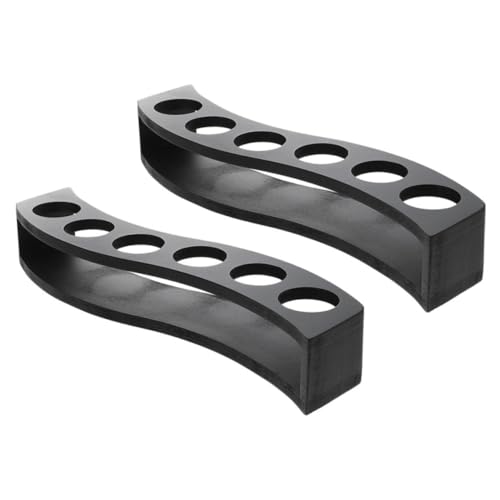 PRETYZOOM 2pcs Wooden Shot Glasses Holder with Slots Space Saving Countertop Cup Rack for Parties Bars and Ktv Organizer for Shot Glasses Wine and Beer Cups