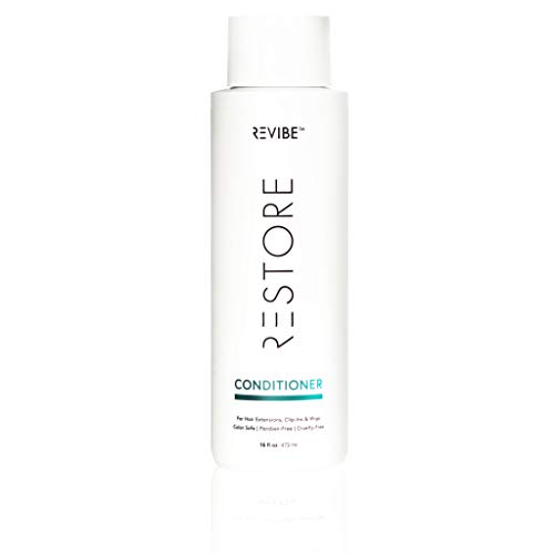 Revibe Restore Moisturizing Daily Conditioner by The Hair Shop, For 100% Real Remy Human Hair Extensions and Wigs (16 oz)