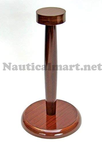 Nauticalmart Wooden Helmet Stand Solid Medieval Roman Viking Helmet Display Stand Crusader Display Templar Spartan Cosplay Larp Knight Stand Brown #TOP1
