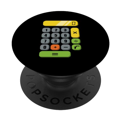Disfraz de calculadora para Halloween, fácil cosplay, matemáticas, friki PopSockets PopGrip Adhesivo