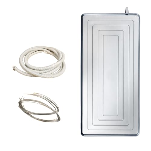 Bandeja de aire acondicionado con tubería de condensado que elimina filtraciones