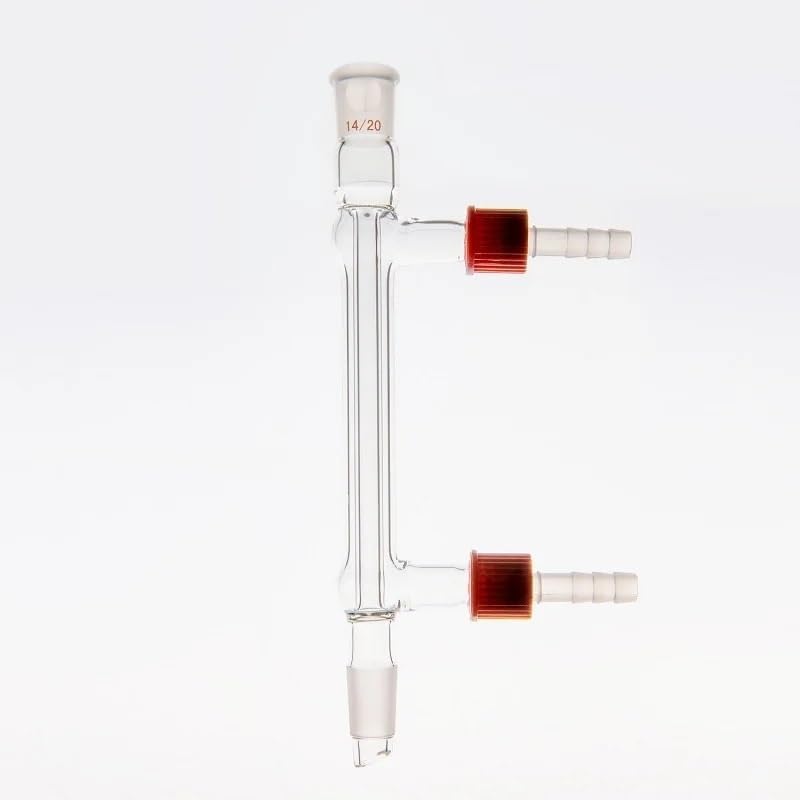 High water speed straight condenser, CONDENSOR WEST, REMOVABLE HOSE CONNECTIONS, Borosilicate glass, C55(C559200)
