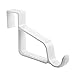 mDesign Modern Over Door Valet Hook - Multi Hanging Storage Organizer, Hook - for Coats, Hoodies, Hats, Scarves, Purses, Bath Towels & Robes - 3 Pack - White