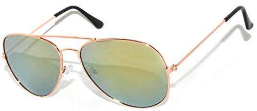 Image of OWL Aviator Sunglasses Mens Womens Metal Frame Assorted Mirrored, Smoke, Tinted Lens Colors