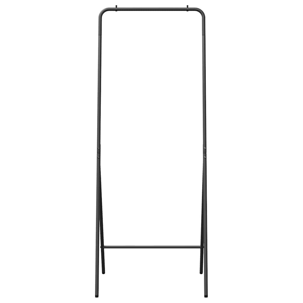 Stojak na ubrania stal 60 x 53 x 155 cm z półkami, czarny