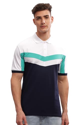 Image of ADRO Men's 100% Cotton Regular Fit Polo T-Shirt