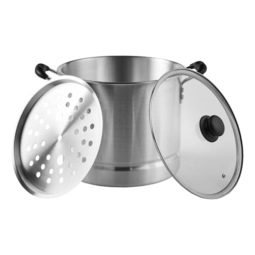 IMUSA USA MEXICANA-420 Steamer with Glass Lid 20-Quart, Silver