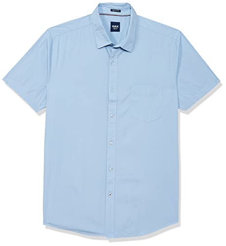 Image of Max Men Solid Spread Collar Half-Sleeve Regular Fit Casual Shirt