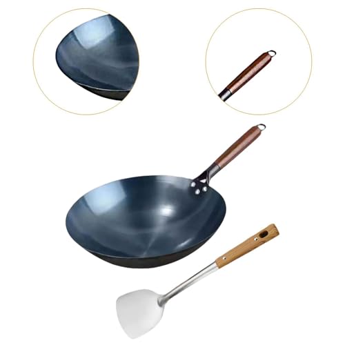 Wok de Hierro Tradicional con Mango de Madera 30 cm miniatura 4