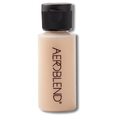 AEROBLEND Airbrush Foundation Makeup (N25) Professional, Water-Based, Buildable, Long-wearing, For all skin types, 1 oz Cover