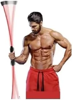 Bastão de treino, Barra de fitness elástica para exercícios de treino, barra de treinamento de vibração de alta frequência para fisioterapia de ombro e pescoço, barras de queima de gordura corporal total, aeróbica, pilates, resistência em equipamentos de academia em casa