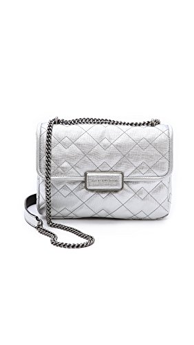 Marc by Marc Jacobs Women's Quilted Metallic Rebel 24 Bag, Silver, One Size