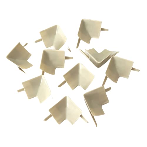 Image of InstaTrim Inside Corners - 10 Ivory 3 /4 inch Wide Caulk Strip Inside Corner Pieces - Trim for Inside Corners - Paintable | Ten paintable ivory inside-corner caps finish internal joints on matching 3 /4 in InstaTrim flexible trim home installations.