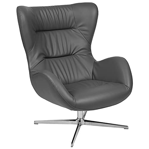 Sillón Plegable Piel Sintética Gris miniatura 1