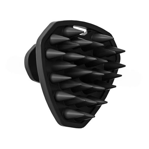 Jortmrd Kopfhaut Massagebürste,Kopfmassage Bürste Sanfte Reinigung & Peeling gegen Schuppen,Silikon shampoo haarbürste Scalp Massager Brush für Männer/Frauen & Haustiere.(Schwarz)