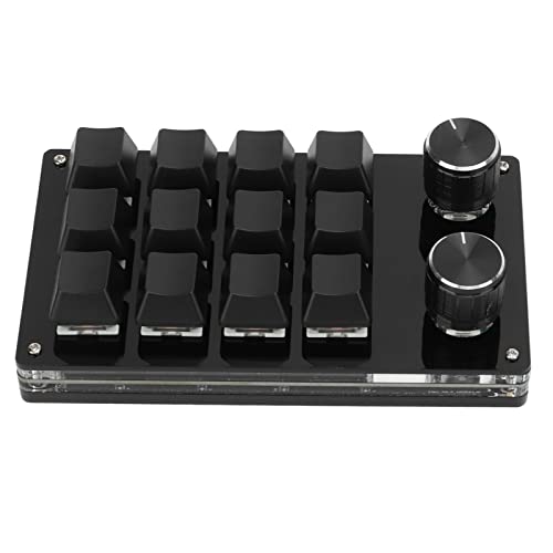 Clavier mécanique une main programmable 12 touches avec bouton raccourci