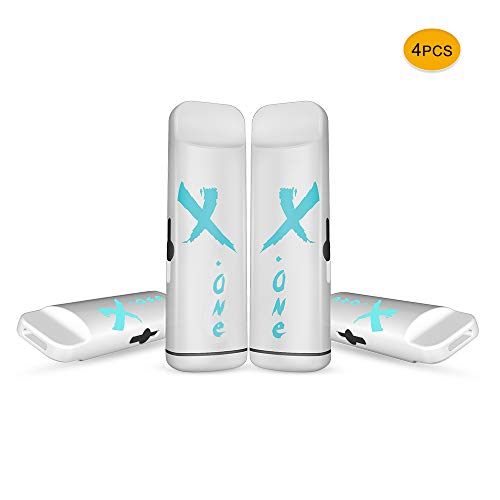 KACCIG One Time Electronic Sigarette Kit, 300 Puffs Vape 1ml Tank con Sistema Automatico di Fumo, 4PCS 280mAh Disponibile E-cig, Niente Nicotina Nessun E-Liquid (Bianca)