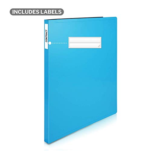 Cranbury Punchless Clamp Binder Folder (Sky Blue) - 8.5X11" Ringless Binder With Metal Clip And Poly Covers, Holds 100 Letter Size Pages, Documents, Colored Swing Clamp Binder For Work, School #TOP3
