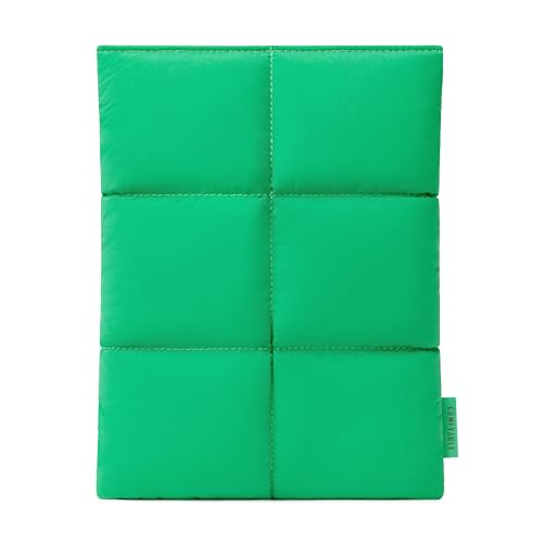Comfyable Puffy Tablet Sleeve 7-8 Inch Compatible for iPad mini 7 2024 A17 Pro, Mini 6 2021 A15, Quilted Puffer Tablet Carrying Case for Women Men, Green
